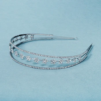 Miallo de Moda Diademas de diamantes de imitación para las Mujeres Vinchas Accesorios para el Cabello de Color Plata de la Boda de la Corona Nupcial del Pelo de la Joyería de Regalo