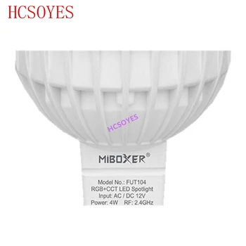 MIBOXER FUT104 MR16 4W inteligente de la luz de bulbo del proyector de la CA DC12V 2.4 G Inalámbrico de Dimmable Bombilla Led RGB+CCT Led Spotlight 16million