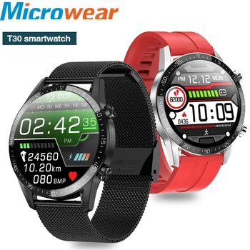 Microwear T03 Reloj Inteligente Mujeres Hombres Temperatura HR Smartwatch para ios, Android Teléfono Sport Fitness Tracker los Relojes Inteligentes de la Banda 20197