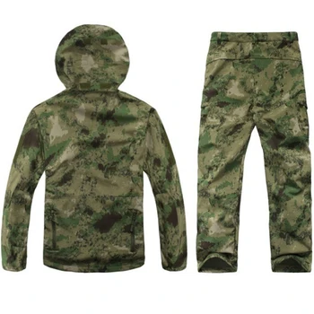Militar, Uniforme Táctico Softshell Chaqueta de Camuflaje Conjunto Impermeable Huntingclothes Chaquetas de los Hombres Militares Traje de Chaqueta Outwear