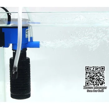 Mini Acuario Bomba de Filtro para acuario tortuga tanque de peces, Esponjas de Filtrado de + Flujo de Agua + Aire, Aumentan, acuario internas de la bomba