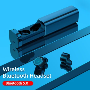 Mini Auricular Bluetooth 5.0+EDR Con dos micrófonos de los Deportes de la prenda Impermeable 3D Auriculares Estéreo de Auto Emparejamiento del Auricular TWS Inalámbrico de Auriculares 18569