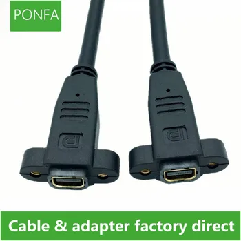 Mini DisplayPort Hembra de Montaje en Panel para Mini DisplayPort Hembra de Montaje en Panel Adaptador de Cable de 0,3 M
