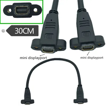 Mini DisplayPort Hembra de Montaje en Panel para Mini DisplayPort Hembra de Montaje en Panel Adaptador de Cable de 0,3 M