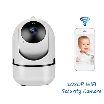 Mini Monitor del Bebé de la Cámara IP de Seguimiento Automático HD 1080p Interior del Hogar Inalámbrica de Wifi de la Cámara de Vigilancia de Seguridad CCTV Cámara