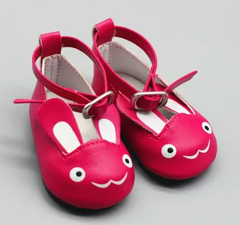 Mini muñecas zapatos de dibujos animados Zapatos de 7cm de cuero de la PU zapatos de 43 cm de la Muñeca y de 18 Pulgadas muñeca bebé Gigante Accesorios