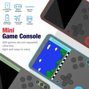 Mini portátil de Mano Juego de estilo Retro de la Consola de 8 Bits de la Pantalla LCD Jugador de Juego de Built-in de 500 Juegos De 3 Colores Dropshipping