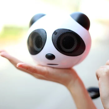 Mini Portátil de Panda Altavoces de Viaje con 3.5 mm de Audio USB, Enchufe, equipo de alta fidelidad de Sonido, Altavoces Multimedia para Ordenador Portátil