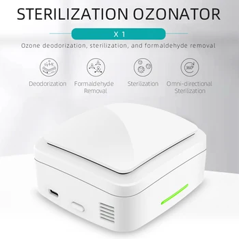 Mini Portátil Generador de Ozono Purificador de Aire USB Recargable Desodorante Esterilizador para el Hogar Coche Formaldehy Amoniaco Benceno