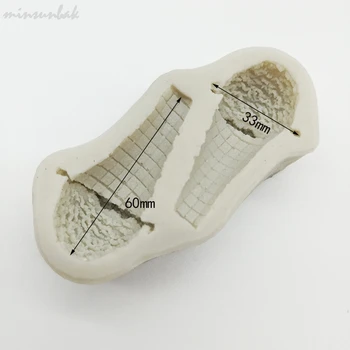 Minsunbak 3D Crema de Hielo de la Forma del Molde de Silicona Sugarcraft de BRICOLAJE de Chocolate Herramientas para Hornear Pastel de Fondant Decoración