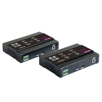 Mirabox HDMI Extensor KVM Extender 4K30HZ 4: 4: 4 a Través de UTP IP Gigabit POC Conmutador de Red hasta 383ft Cat5e/6 a HDMI Rec