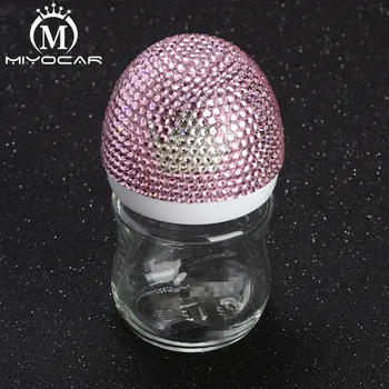 MIYOCAR hermoso conjunto de segura Príncipe de la Princesa bebé peine,bling rosa chupete bling bebé botella de vidrio ideal como regalo para baby shower