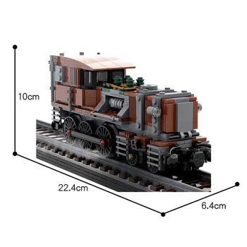 MOC 10277 Retro tren de vapor Steampunk Cocodrilo Locomotora Técnica Fuxings de Ferrocarril de alta velocidad Bloques de Construcción de Juguete de Regalo para los niños
