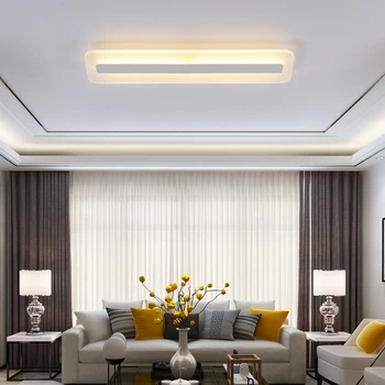 Moderno Minimalismo del Alto brillo LED luces de techo rectangular dormitorio Comedor aisl lámpara de Techo iluminación lamparas de techo