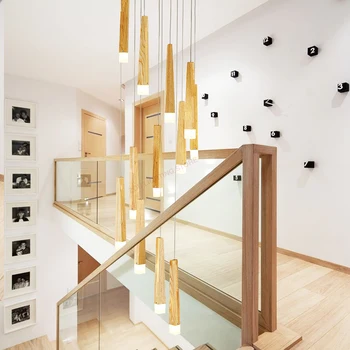 Moderno Nórdicos de Vida de la Escalera Sólida Sood LED Escalera Shandelier Maestro de la Luz de la Habitación. La Lámpara De Larga 25262
