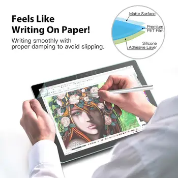 MoKo Como el Papel Protector de Pantalla para Microsoft Surface Pro 6 / Pro 5 (Pro 2017) / Pro 4 / Pro Tablet LTE, Escribir, Dibujar y dibujar