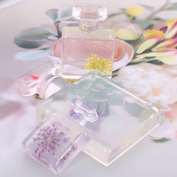Molde de silicona de Flores Secas de Resina de arte Decorativo DIY 3D Botella de Perfume de Molde de Resina Epoxi Moldes Para la Fabricación de Joyas de Herramientas