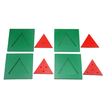 Monterssori de Matemáticas de Juguete de Madera Triángulo de Descomposición Rompecabezas Geométrico del Triángulo de la Cognición Juguetes para los Niños de Aprendizaje Temprano de Preescolar 180026