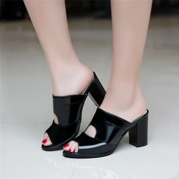 MORAZORA 2020, más el tamaño de 47 mujeres de la pu sandalias de verano de los zapatos de dedo del pie abierto de tacón alto sandalias de mujer hueco vestido de fiesta zapatos de mujer