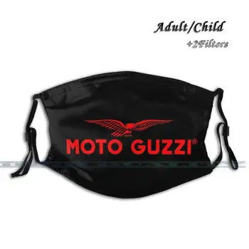 Moto Guzzi Fan Art Logotipo Rojo 3D Nuevo la Máscara de la Cara cubierta Protectora de Engranajes Lavable Reutilizable Transpirable Mascarilla Moto Guzzy Moto