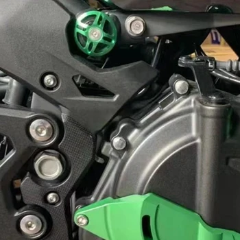 Motocicleta Marco de Tapones Decorativos Agujero Cubre Tapas para Ninja 400/Z400 2018-2020