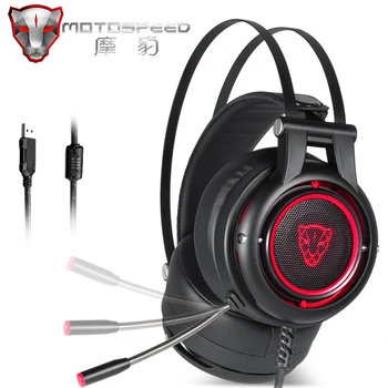 Motospeed Wired Gaming Headset Auriculares de sonido Envolvente de sonido de graves Profundos Estéreo Casco de Auriculares con Micrófono Para el Juego de PS4 PC Portátil 24027