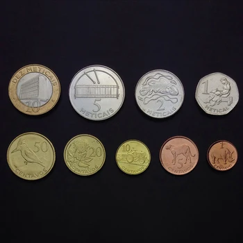 Mozambique 9 De La Moneda Conjunto Completo Real Original Monedas Genuinas De La Emisión De La Colección De Monedas De La Unc