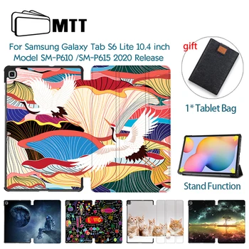 MTT caja de la Tableta De Samsung Galaxy Tab S6 Lite de 10,4 pulgadas SM-P610 SM-P615 2020 de la PU de Lether Veces Cubierta del Soporte de Protección de Shell Funda