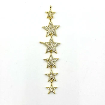 Más reciente Llegada Micro CZ Estrella de Oro Colgantes de la Caja de la Cadena de Collares Para las Mujeres de las Señoras