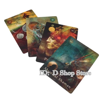 Mística chamán oracle tarjetas de la Baraja del Tarot de inglés Leer el Destino de la junta de tarjeta de juego de D tienda Tienda 64pcs(104*74mm)