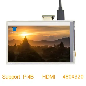 Módulo LCD de 4.0 pulgadas Pi TFT de 4.0 pulgadas de Pantalla Táctil Resistiva de 4,0 pulgadas de pantalla LCD shield módulo de interfaz HDMI para Raspberry pi