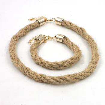 Natural de cáñamo cable de bdsm cuerda día gargantilla pulsera fetiche de auténtica esclavitud collar de sumisa nw043 71387