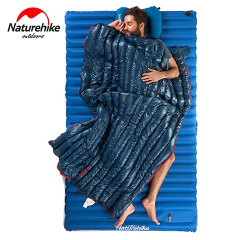 Naturehike Ultra ligero saco de dormir para adultos acampar al aire libre de Ganso de la Plaza de la bolsa de dormir en el otoño/invierno cálido de Empalme