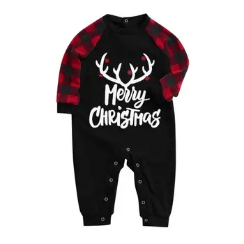 Navidad de la familia de Coincidencia de Pijama Conjunto de 2020 Adultos Niños Pijamas ropa de Dormir de Bebé Mameluco de año Nuevo Disfraces de Navidad de la Familia Trajes