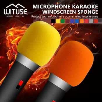 Negro de Espuma de Recambio Cubre parabrisas Parabrisas Esponja Cubre Micrófono Mic Cover Karaoke DJ Ventas 8 Colores 10PCS/set