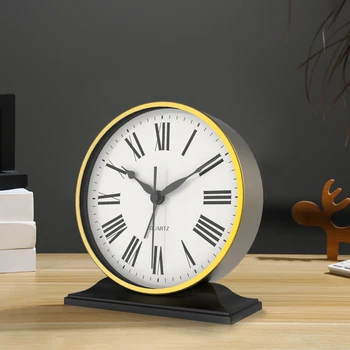 Negro Digital de Metal Escritorio de Oficina Reloj de la Decoración callada Sala de estar Reloj de Mesa de Diseño Moderno Reloj de Mesa Relojes de BW50ZZ