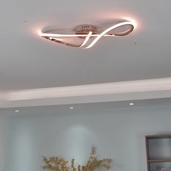 NEO Destello de Oro/Cromo Plateado Modernos led luces de Techo para el vestíbulo dormitorio pasillo de la sala de AC90-260V accesorios de la lámpara de techo