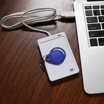NFC ACR122U RFID smart card Reader Escritor Copiadora Duplicador de escritura clon de software USB S50 13.56 mhz ISO 14443+5 x UID Etiqueta