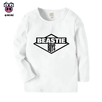 Niños de Manga Larga de Beastie Boys de dibujos animados Impreso Camiseta de Niñas y Niños, Otoño Casual de Invierno Tops Niños Lindos T-Shirt