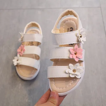 Niños, Zapatos de Estilo de Verano Niños, Sandalias Niñas Princesa Hermosa de la Flor de Zapatos de Niños Sandalias Planas de Bebé de Niña de Gladiador Suave
