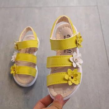 Niños, Zapatos de Estilo de Verano Niños, Sandalias Niñas Princesa Hermosa de la Flor de Zapatos de Niños Sandalias Planas de Bebé de Niña de Gladiador Suave