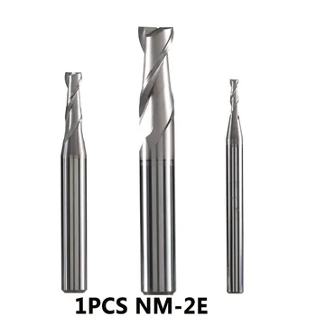 NM-2E acero de tungsteno 2 flauta cuadrado recubierto de molino de extremo cortador de fresado cnc de corte herramientas de cobre y de aleación de aluminio mecanizado