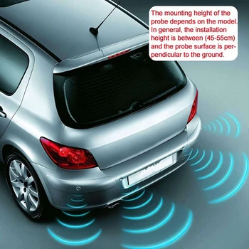 No Mostrar Smartour lugar de Estacionamiento de Automóviles Parktronic con 4 Sensor de Reversa de Ultrasonidos Ajuste Todos los Coches