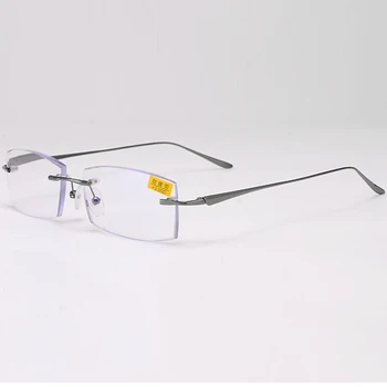 NOMANOV = Multifocal Progresiva Gafas de Lectura de Aleación de Titanio Montura con Corte de Diamante, Ver de Cerca Y de Lejos SUPERIOR 0 AÑADIR +0.75 +3