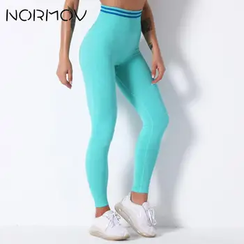 NORMOV Inconsútil de las Mujeres Pantalones de Yoga Deporte Gimnasio Barriga de Entrenamiento de Control de las Polainas de Joggings de Fitness Running Leggings Push Up Mujer