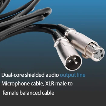 NOSYA de PVC de Cobre 3m Blindado XLR Macho a XLR Hembra de Micrófono Micrófono Conector de Audio Cable de Extensión Cable de