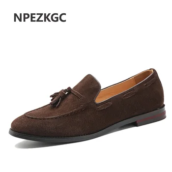 NPEZKGC más el tamaño de 38-48 zapatos de hombre casual adulto mocasines de moda de diseño de lujo de la marca de conducción de vestir social de los hombres mocasines