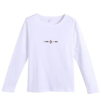Nueva 2020 Camiseta de Mujer de Manga Larga de Invierno, Tops, Camisetas, Además de Tamaño de camisetas Para Mujer Otoño de Algodón Mujeres T-shirt Camisetas Mujer 5997