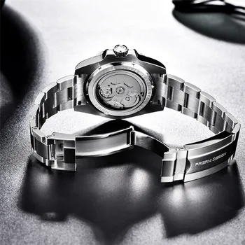 Nueva 40mm PAGANI DISEÑO de los Hombres Automático Mecánico reloj de Pulsera de Cristal de Zafiro Acero Inoxidable buzo Reloj de los Hombres Relojes Reloj Hombre