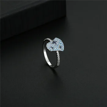 Nueva campana tragar con incrustaciones de diamante de la personalidad temperamento coreano diamante ins retro fresco anillo de las mujeres pueden usar joyería de la marca 74226